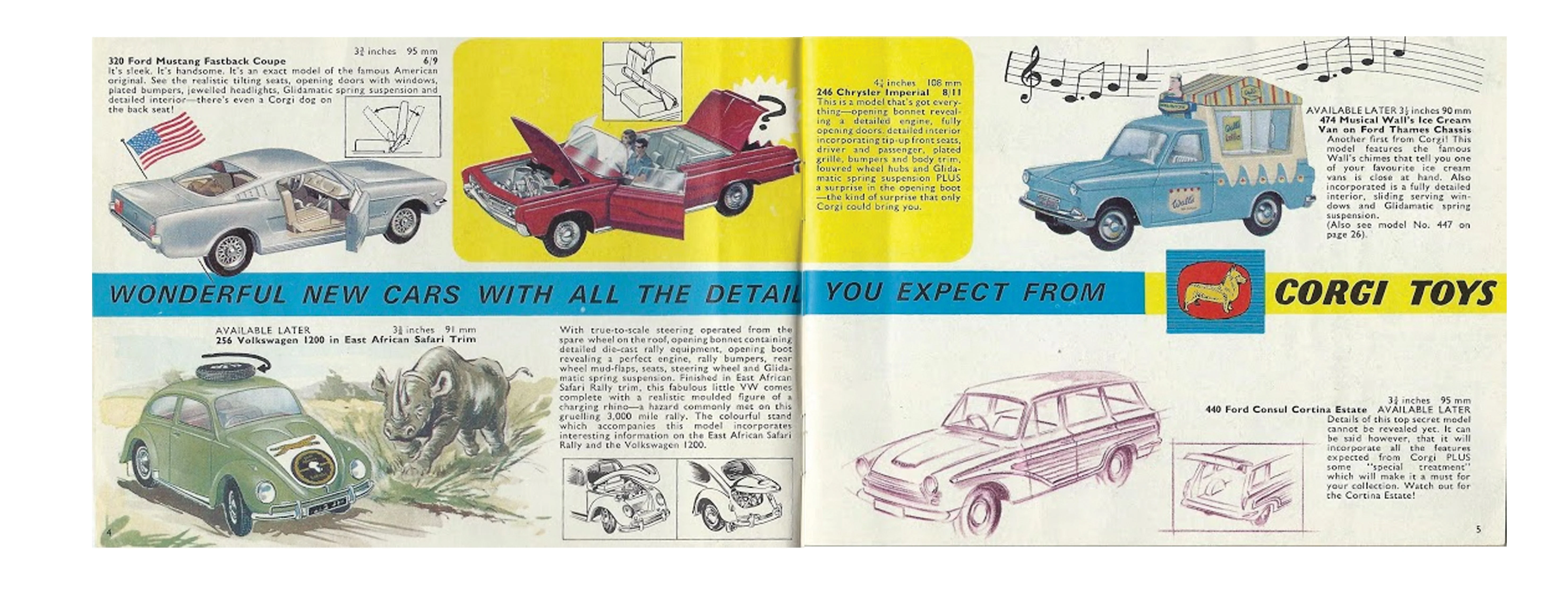 Authentic 40 page Reproduction 1966 Corgi Toys Catalogue - Image 3